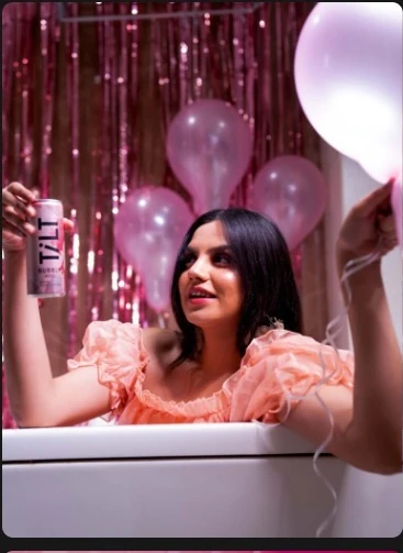 A playful guest moment inside a brand experience